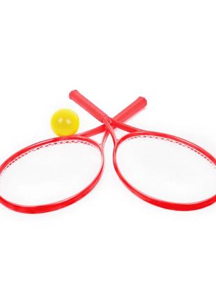 Игровой набор "теннис" технок 2957txk 2 ракетки+мячик (красный) от imdi