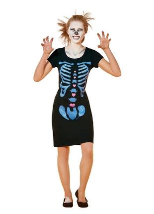 Сукня halloween s m l. санта муерте скелет плаття жіноча карнавальний костюм відьма хеллоуїн хелоуїн хеллоуін хелоуін хелловін хеловін lidl