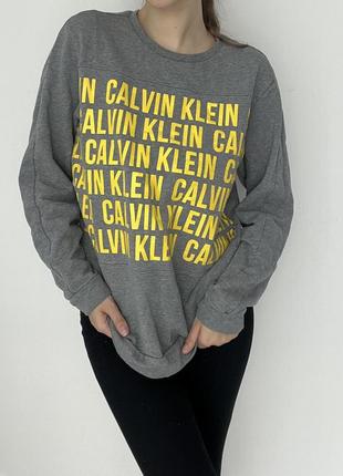 Світшот calvin klein келвін кляйн монограмний принт базовий светр
