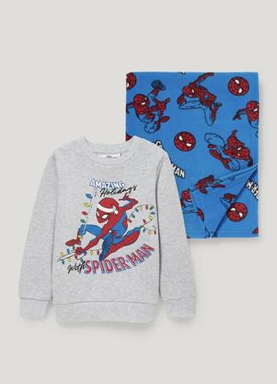 Человек-паук - рождественский комплект - свитшот и флисовый плед1 фото