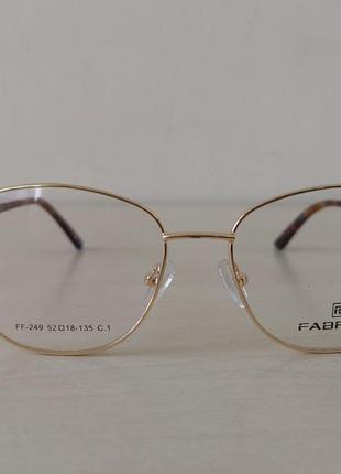 Жіноча оправа для окулярів, металева  fabricio ff-249,  c1,  52-18-1353 фото