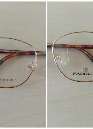 Жіноча оправа для окулярів, металева  fabricio ff-249,  c1,  52-18-1358 фото