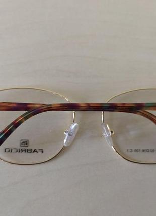 Жіноча оправа для окулярів, металева  fabricio ff-249,  c1,  52-18-1355 фото