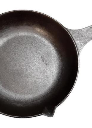 21.5 см чугунная литая сковорода с ручкой из ссср, б-у старинная жаровня