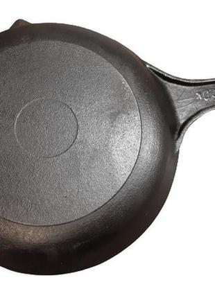 21.5 см чугунная литая сковорода с ручкой из ссср, б-у старинная жаровня
