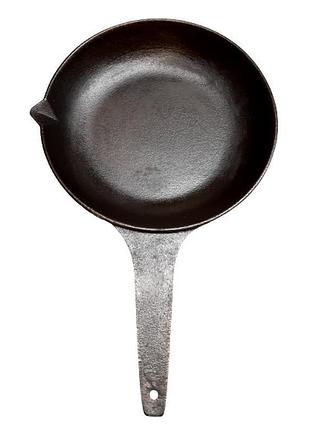 21.5 см чугунная литая сковорода с ручкой из ссср, б-у старинная жаровня