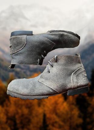 Шкіряні черевики jack & jones оригінальні сірі