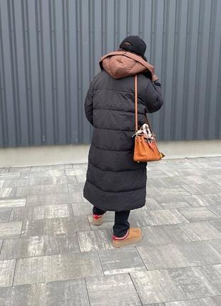 Женское удлиненное пальто на пуху🚦7 фото
