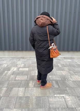Женское удлиненное пальто на пуху🚦8 фото