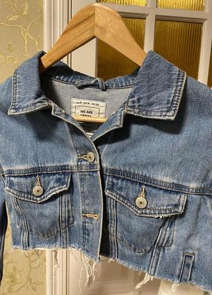 Pull&bear джинсова crop куртка 2