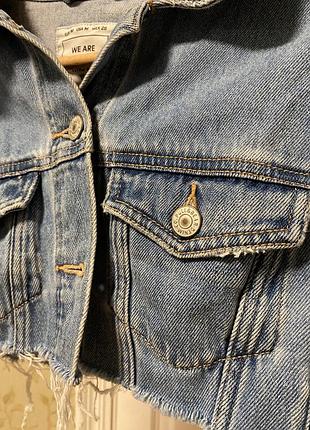 Pull&bear джинсова crop куртка 7