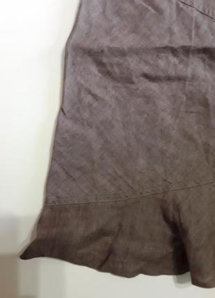 Фирменная льняная юбка4 фото