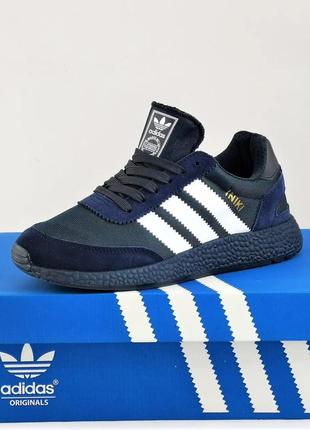 Кроссовки ad!das iniki runner boost синие женские адидас (размеры: 37,40)9 фото