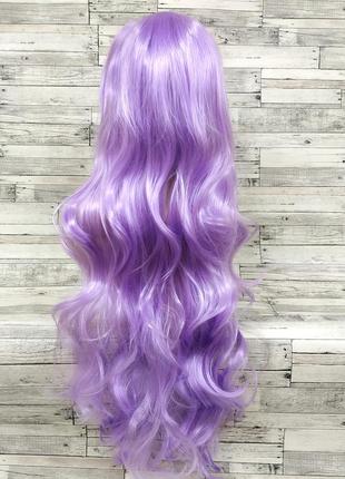 3504 парик волнистый светло-фиолетовый2 фото