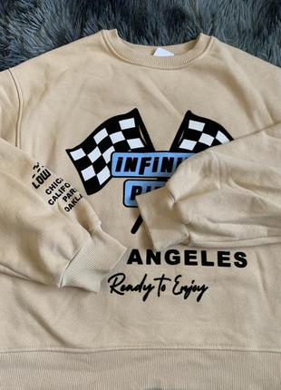 Батник zara свитшот zara на 13/14 лет, кофта zara утеплений світшот на 13/14 років. рукав оверсайз.10 фото