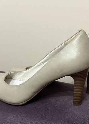 Кожаные туфли на каблуке 5th avenue 39 натуральная кожа стелька 25-25,5см3 фото