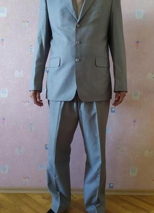 Костюм мужской р.56, stager, легкая костюмная ткань2 фото