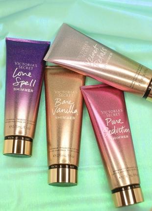 Лосьйон victoria's secret shimmer с блестками шимммером крем для тела виктория сикрет оригинал