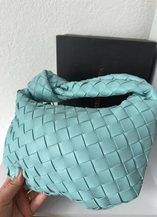 Женская сумка боттега венета синяя bottega veneta blue6 фото