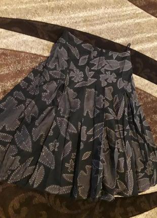 Лакшери итальянская роскошная юбка стиль джинс с шелковыми аппликациями max mara3 фото