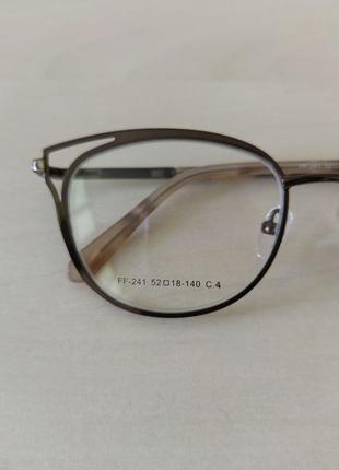 Жіноча оправа для окулярів  fabricio ff241,  c4, металева 52-18-1408 фото