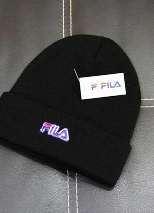 Шапка fila pyramid black турция2 фото