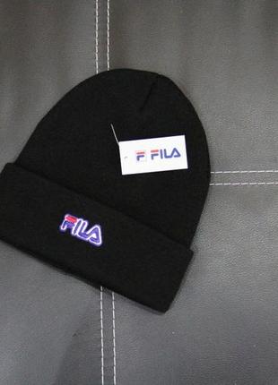 Шапка fila pyramid black турция1 фото