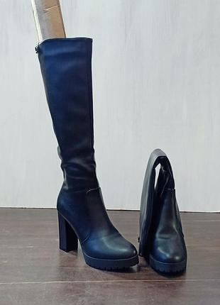 Сапоги кожаные (весна/осень)