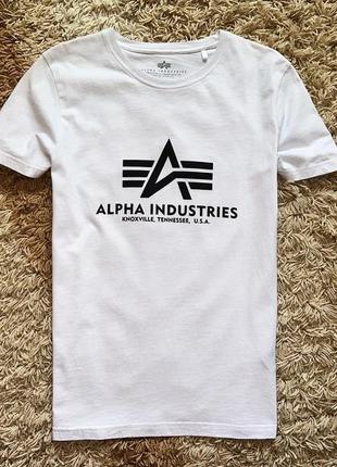 Футболка alpha industries с лого на грудях, оригинал
