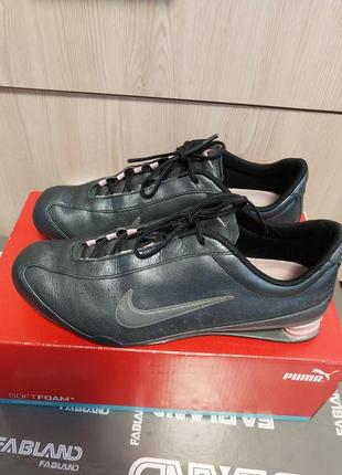 Качественные стильные кожаные брендовые кроссовки locker nike оригинал2 фото
