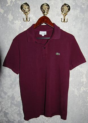 Сорочка футболка поло polo lacoste slim fit , оригінал , на 48 р . по бірці- s