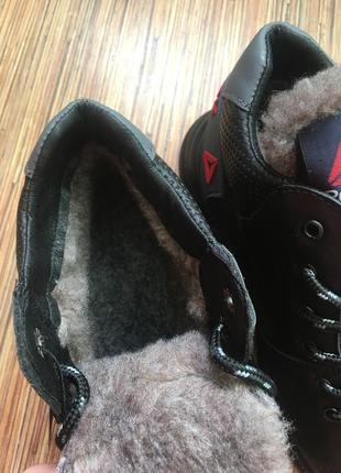 🥾зимние ботинки reebok из натуральной кожи высочайшего качества.👍🏻 кожаные зимние ботинки рибок в спортивном стиле8 фото