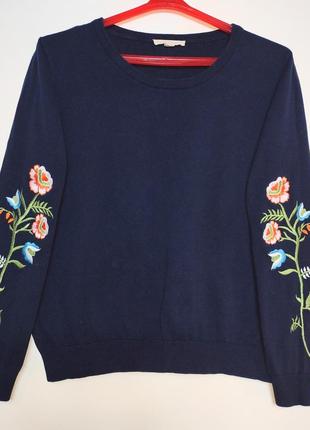 Esprit бавовняний светр з вишивкою м/л.2 фото