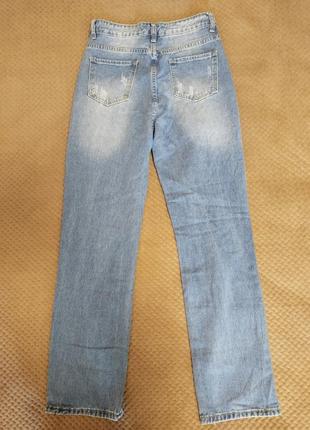 Женские синие потертые джинсы shein6 фото