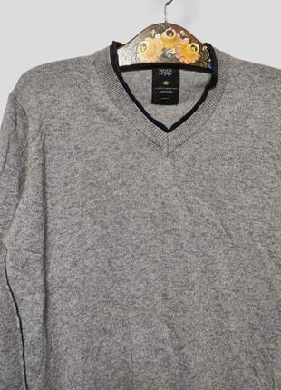 Классный мужской пуловер шерсть кашемир классическая теплая кофта базовый свитер3 фото