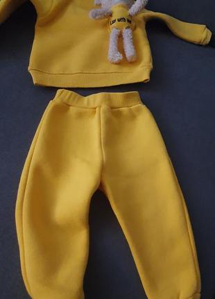 Теплый костюм на флисе с игрушкой зимний костюм4 фото