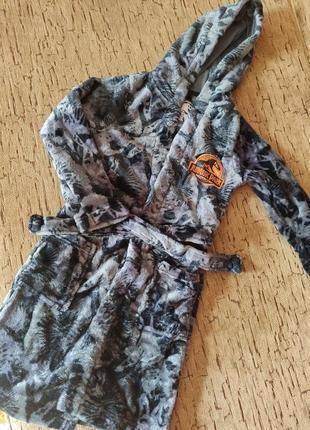 Стильный махровый халат для мальчика.3 фото