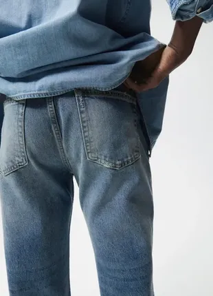 Мужские джинсы прямого кроя zara5 фото