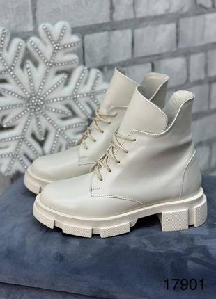 Жіночі натуральні черевички на байці або хутрі ✅