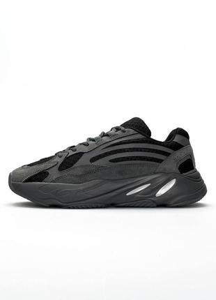 Мужские кроссовки  adidas yeezy boost 700 v2 all black2 фото