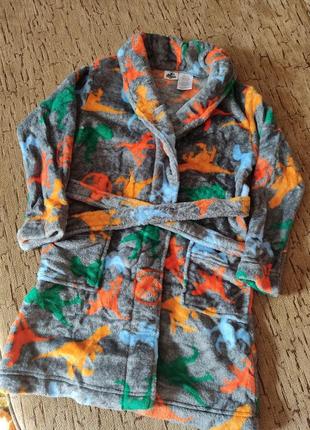 Стильный махровый халат для мальчика jurassic world2 фото