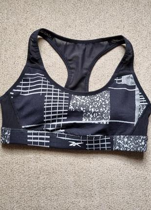 Спортивний бюстгальтер топ reebok training supply hero racer decon sports bra6 фото