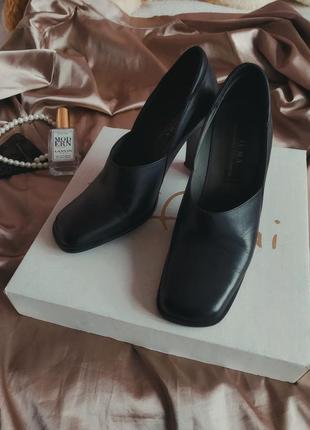 Чёрные кожаные туфли ✨2 фото