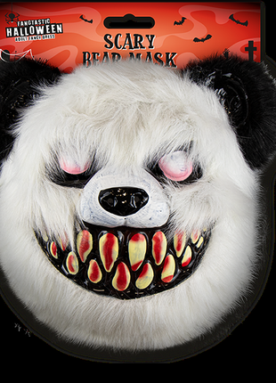 Карнавальна маска страшного ведмедя на хеллоуїн1 фото
