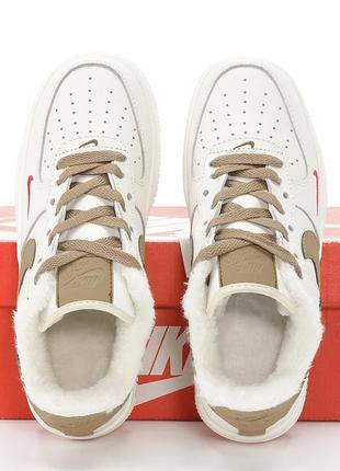 Жіночі зимні кросівки найк форс, nike air force 1 low winter, женские кроссовки найк зимние с мехом5 фото