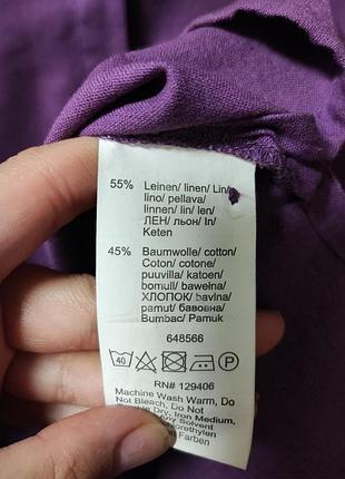 Рубашка льняная фиолетовая бонпирикс bonprix5 фото