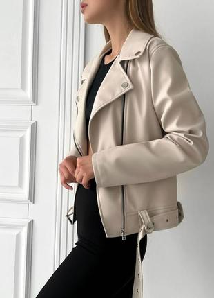 Косуха із якісної еко шкіри, жіноча косуха преміум якості, жіноча куртка шкіряна , жіноча курточка2 фото