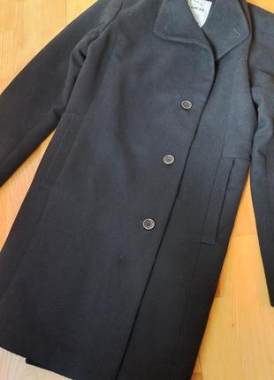 Фирменное пальто pull&bear  / черное пальто / осенние пальто плащ тренч /2 фото