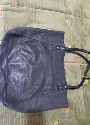 Кожаная кожаная кожаная сумка шоппер1 фото