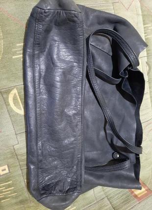 Кожаная кожаная кожаная сумка шоппер5 фото